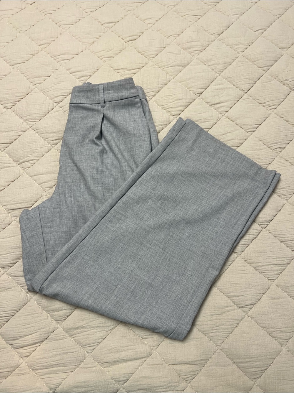 Gray Dress Pants - Wide Leg Fit